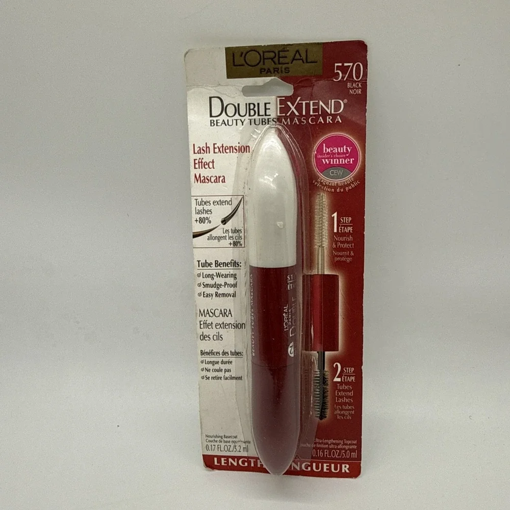 Mascara Loreal Double Extend beauty Tubes Technology 0.17oz #570 Black